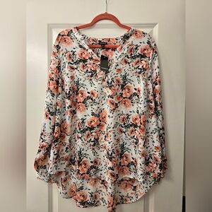 Torrid Split Front Georgette Blouse - Size 0